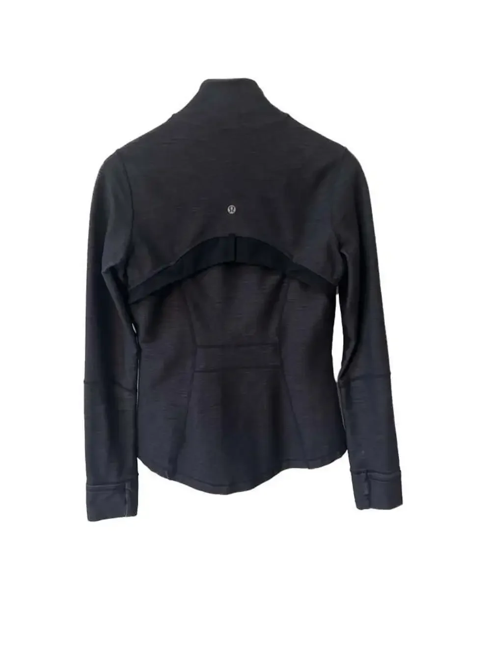 Lululemon Define Jacket Heathered Black Slub Denim / Tonka Stripe size 8 - Picture 5 of 8